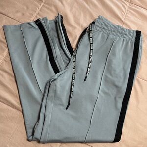 PINK Victoria's Secret Gray Joggers with Black Accents